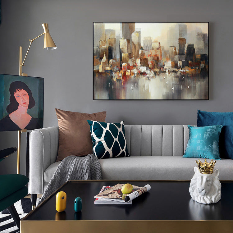 Commercial Suzhou Full Embroidery — framed, simulated silk, soft luster. Dual craftsmanship. Wholesale for decor firms, commercial use; home use too. Art decor for hotels, offices, residences.-海智集-