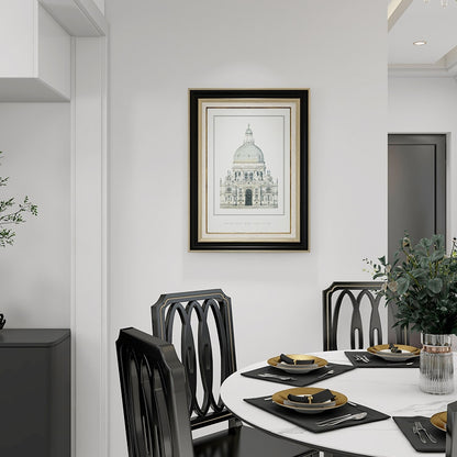 Commercial Suzhou Full Embroidery — framed, simulated silk, soft luster. Dual craftsmanship. Wholesale for decor firms, commercial use; home use too. Art decor for hotels, offices, residences.Basilica di Santa Maria della Salute in Venice-海智集-