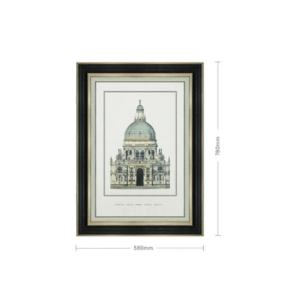 Commercial Suzhou Full Embroidery — framed, simulated silk, soft luster. Dual craftsmanship. Wholesale for decor firms, commercial use; home use too. Art decor for hotels, offices, residences.Basilica di Santa Maria della Salute in Venice-海智集-