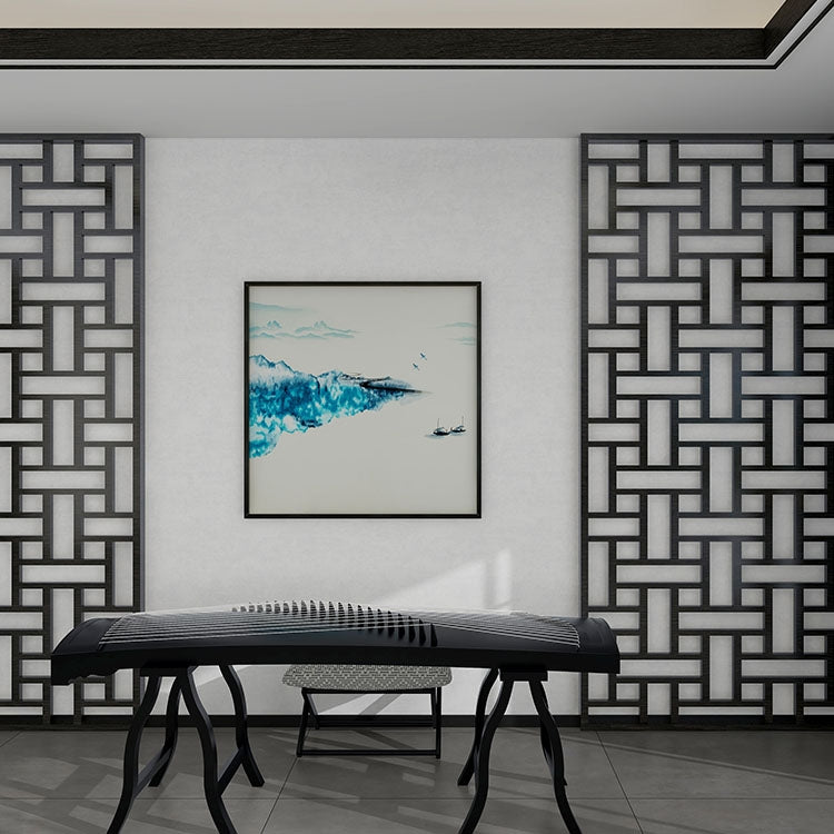 Commercial Suzhou Full Embroidery — framed, simulated silk, soft luster. Dual craftsmanship. Wholesale for decor firms, commercial use; home use too. Art decor for hotels, offices, residences.Between Water and Clouds-海智集-