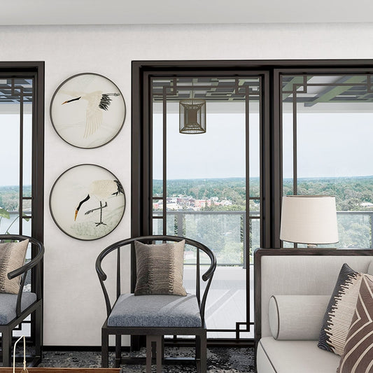 Commercial Suzhou Full Embroidery — framed, simulated silk, soft luster. Dual craftsmanship. Wholesale for decor firms, commercial use; home use too. Art decor for hotels, offices, residences.Cranes-海智集-