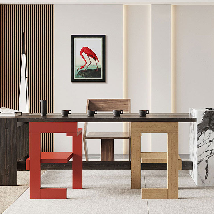 Commercial Suzhou Full Embroidery — framed, simulated silk, soft luster. Dual craftsmanship. Wholesale for decor firms, commercial use; home use too. Art decor for hotels, offices, residences.Flamingo Three-海智集-