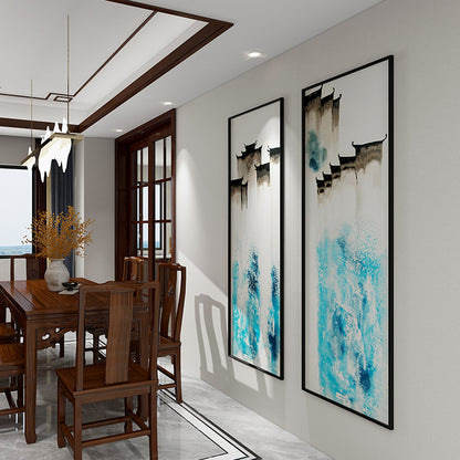 Commercial Suzhou Full Embroidery — framed, simulated silk, soft luster. Dual craftsmanship. Wholesale for decor firms, commercial use; home use too. Art decor for hotels, offices, residences.Flower in a Golden Vase-海智集-