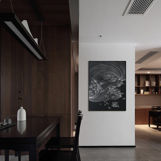 Commercial Suzhou Full Embroidery — framed, simulated silk, soft luster. Dual craftsmanship. Wholesale for decor firms, commercial use; home use too. Art decor for hotels, offices, residences.Flying1-海智集-