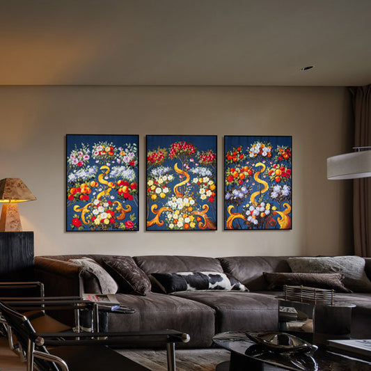 Commercial Suzhou Full Embroidery — framed, simulated silk, soft luster. Dual craftsmanship. Wholesale for decor firms, commercial use; home use too. Art decor for hotels, offices, residences.Fruits of Victory-海智集-