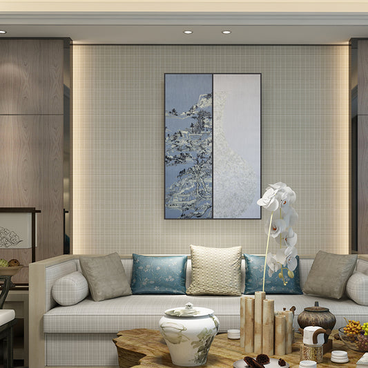Commercial Suzhou Full Embroidery — framed, simulated silk, soft luster. Dual craftsmanship. Wholesale for decor firms, commercial use; home use too. Art decor for hotels, offices, residences.GorgeousLandscape Told by a Vase-海智集-