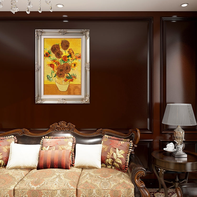 Commercial Suzhou Full Embroidery — framed, simulated silk, soft luster. Dual craftsmanship. Wholesale for decor firms, commercial use; home use too. Art decor for hotels, offices, residences.Hidden Dragon-海智集-