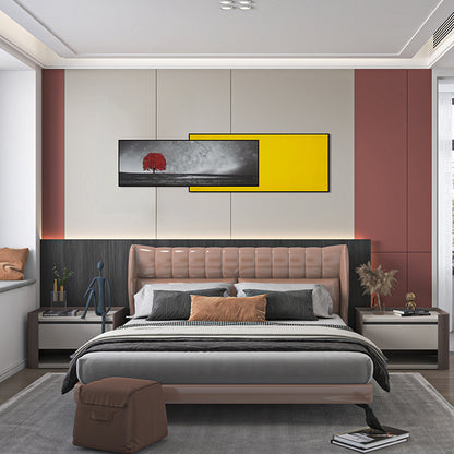 Commercial Suzhou Full Embroidery — framed, simulated silk, soft luster. Dual craftsmanship. Wholesale for decor firms, commercial use; home use too. Art decor for hotels, offices, residences.PassionateⅡ-海智集-