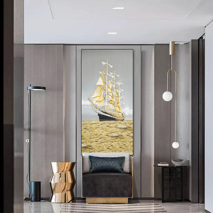 Commercial Suzhou Full Embroidery — framed, simulated silk, soft luster. Dual craftsmanship. Wholesale for decor firms, commercial use; home use too. Art decor for hotels, offices, residences.Plain sailing-海智集-