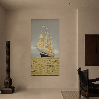 Commercial Suzhou Full Embroidery — framed, simulated silk, soft luster. Dual craftsmanship. Wholesale for decor firms, commercial use; home use too. Art decor for hotels, offices, residences.Plain sailing-海智集-