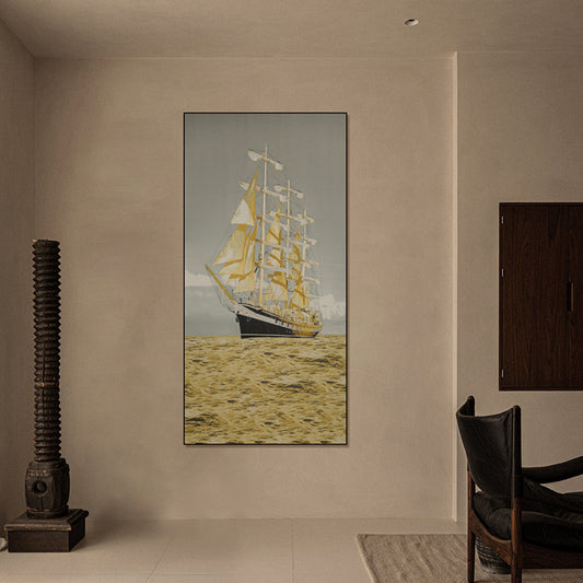 Commercial Suzhou Full Embroidery — framed, simulated silk, soft luster. Dual craftsmanship. Wholesale for decor firms, commercial use; home use too. Art decor for hotels, offices, residences.Plain sailing-海智集-