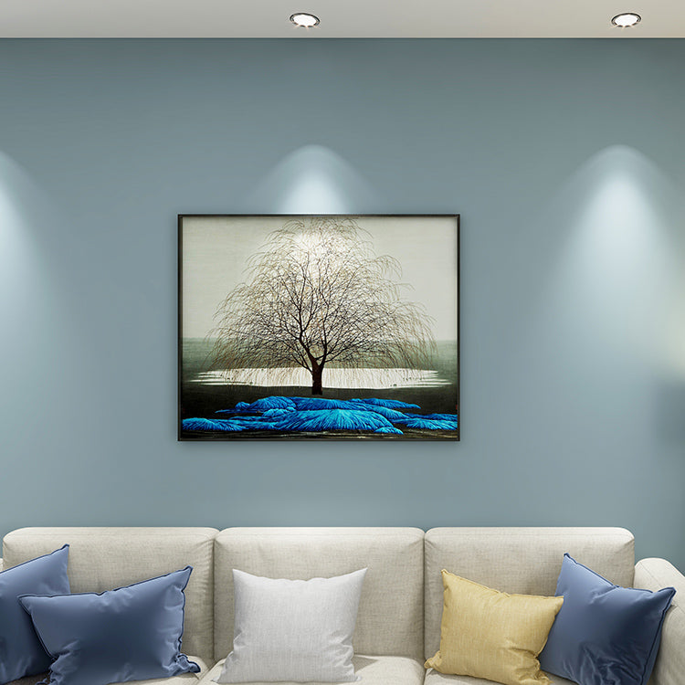 idery — framed, simulated silk, soft luster. Dual craftsmanship. Wholesale for decor firms, commercial use; home use too. Art decor for hotels, offices, residences.Quiet Night Scene-海智集-