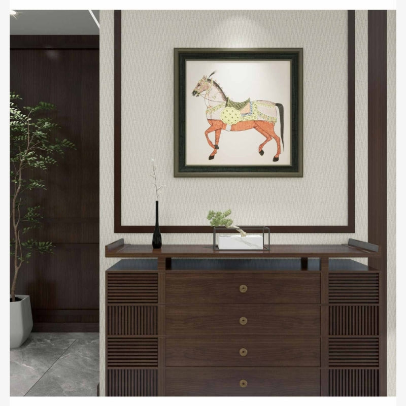 Commercial Suzhou Full Embroidery — framed, simulated silk, soft luster. Dual craftsmanship. Wholesale for decor firms, commercial use; home use too. Art decor for hotels, offices, residences.Palace Horses-海智集-