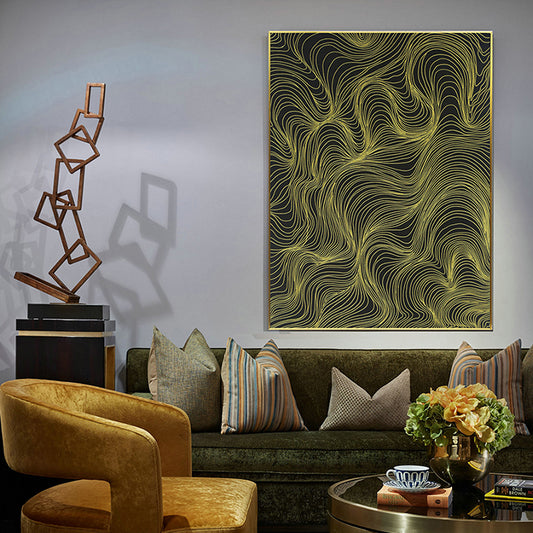 Commercial Suzhou Full Embroidery — framed, simulated silk, soft luster. Dual craftsmanship. Wholesale for decor firms, commercial use; home use too. Art decor for hotels, offices, residences.great waves-海智集-