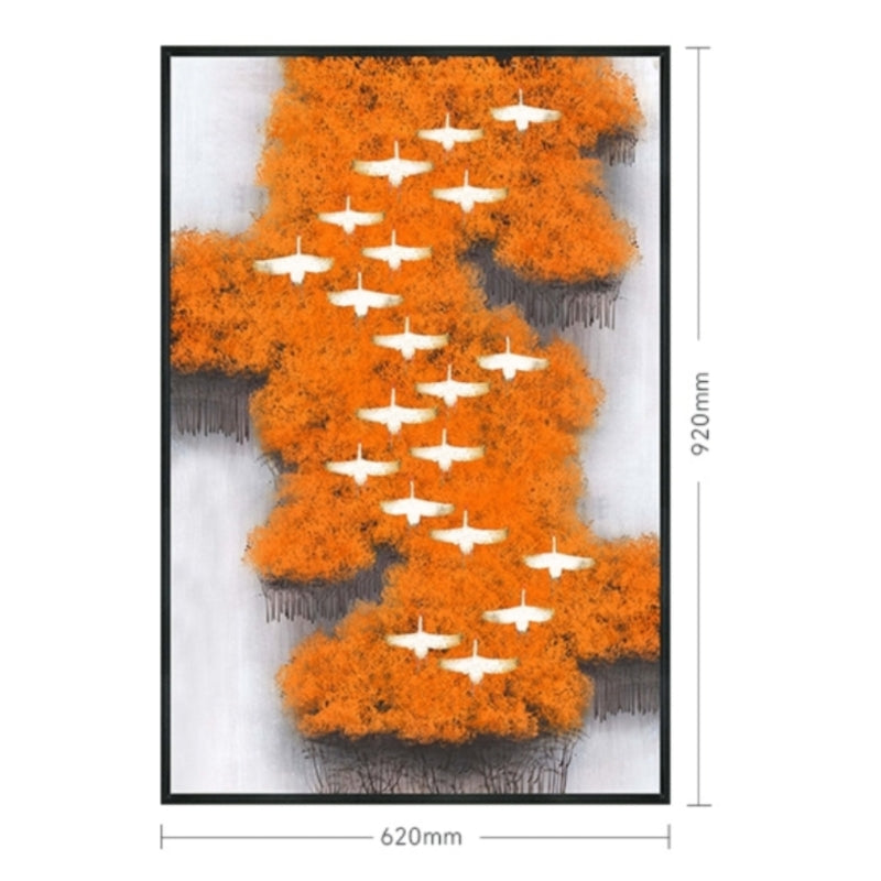 Commercial Suzhou Full Embroidery — framed, simulated silk, soft luster. Dual craftsmanship. Wholesale for decor firms, commercial use; home use too. Art decor for hotels, offices, residences.soar to great heights1-海智集-