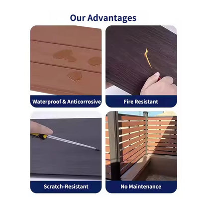 Wood Plastic Composite Wpc Fence Home Garden Fence Panels Better Than Vinyl Pvc Fence-海智集-