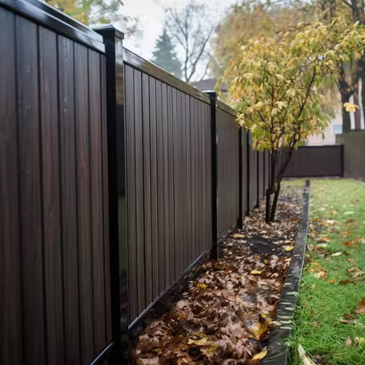 Popular Cheap Plastic Vinyl Composite Garden Wpc Privacy Panel Pool Fence Outdoor-海智集-