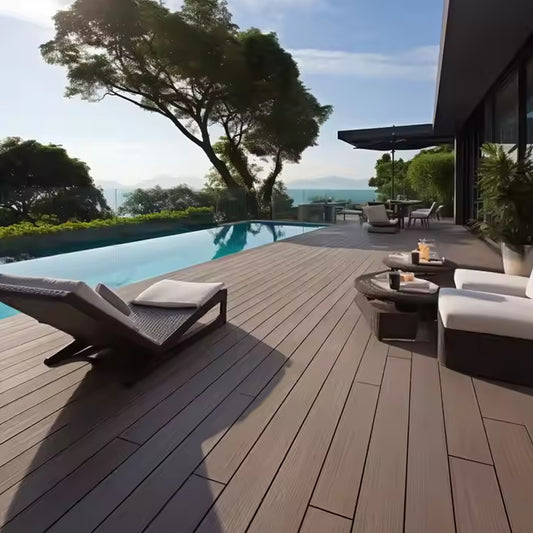 Cheap Price Terrace Outdoor Patio Tiles Flame Retardant Composite Boards Wpc Decking Outdoor-海智集-