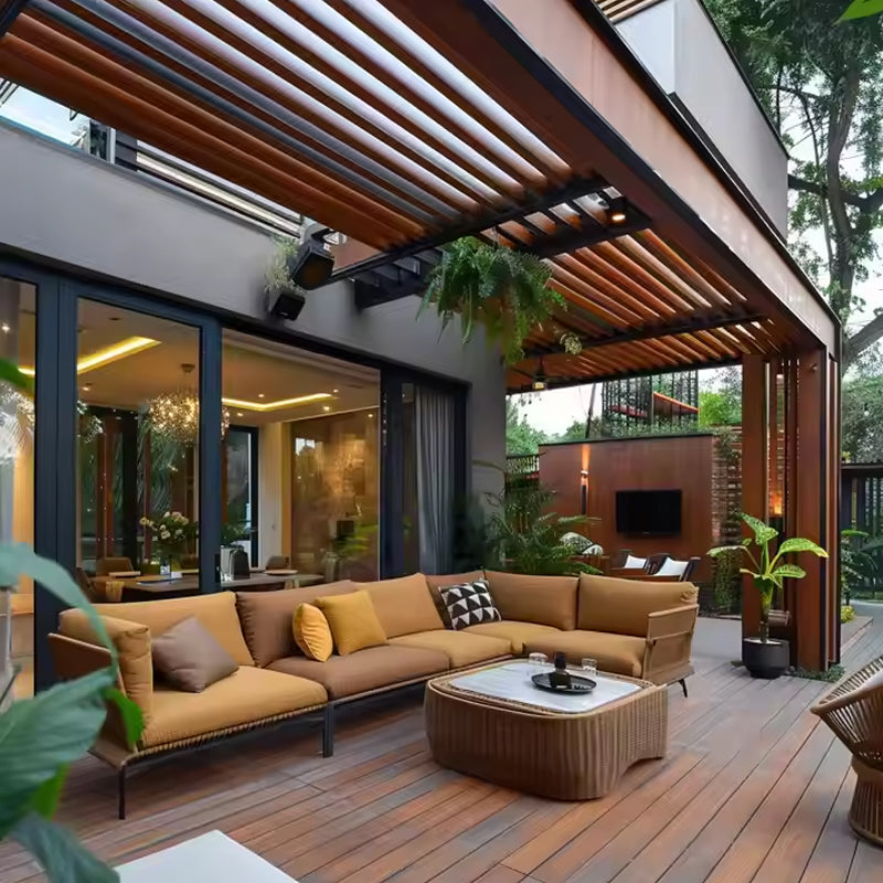 Outdoor Partition Wall Board Brick Cladding Fluted Decorative Exterior Wpc Wall Panel-海智集-