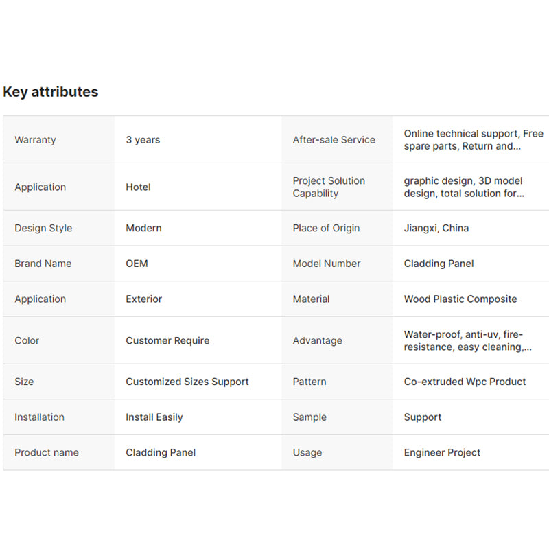 Outdoor Partition Wall Board Brick Cladding Fluted Decorative Exterior Wpc Wall Panel-海智集-