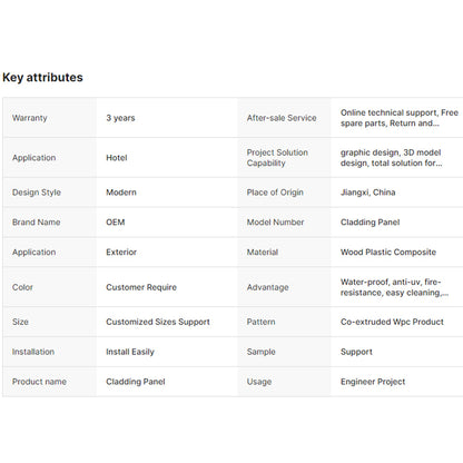 Outdoor Partition Wall Board Brick Cladding Fluted Decorative Exterior Wpc Wall Panel-海智集-