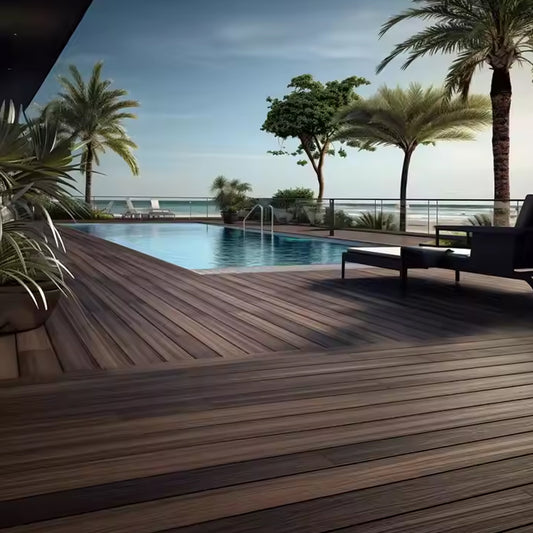 Deck Balcony Waterproof Outdoor DIY WOOD Floor Deck Tile Wooden Floor Tiles Decking Tiles-海智集-