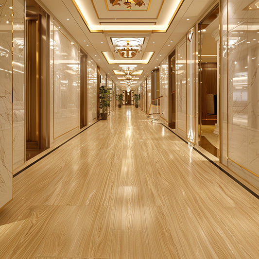 Wood Modern Hybrid 5mm Waterproof Luxury Vinyl Plank Click Lock Pvc Spc Flooring Piso-海智集-