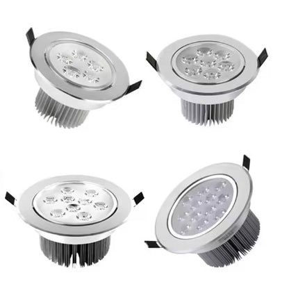 Round Dimmable Downlight 3W/5W/7W/9W/12W/18W LED Ceiling Spotlight Embedded High-power Ceiling Spotlight Ac85-265V-海智集-