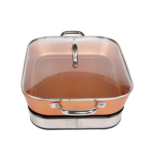 Rated Electric Frying Pan OEM Tempered Glass Outdoor Detachable and Foldable Overheat Proations Temperature Controlled Top 10-海智集-