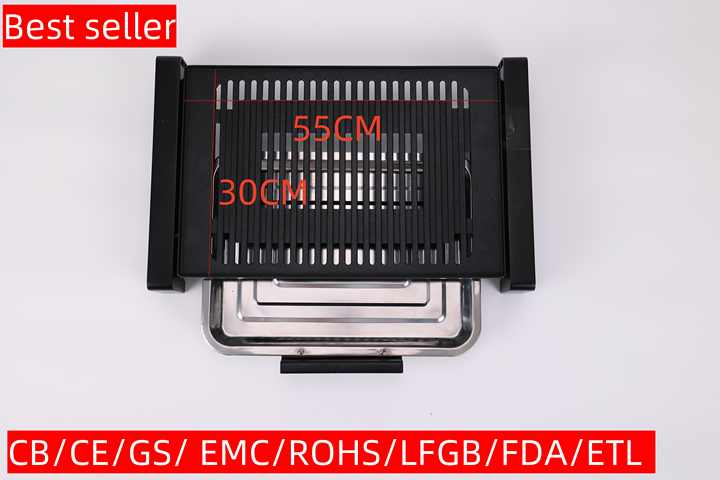 Popular Indoor Tabletop Electric Bbq Grill Korean Bbq Grill Manufacturer Smokeless Griddle for Household-海智集-