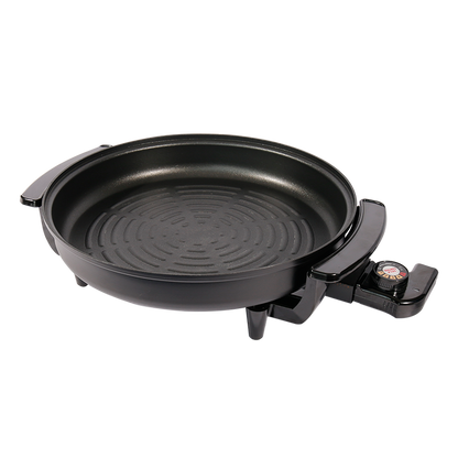 33cm Portable Battery Powered Electric Skillet Dessert Skillets Sensarte Nonstick Frying Pan Electric Saucepan-海智集-
