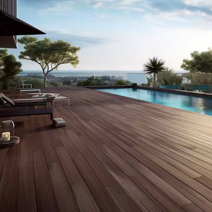 WPC Wood Decking Poland Recycled Plastic Lumber Composite Decking Engineering Wood Outdoor Flooring-海智集-