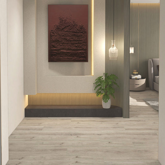 Red Cherry Waterproof Click Lock Easy Installation PVC Laminate Flooring for Hotel Use Graphic Design Solution-海智集-