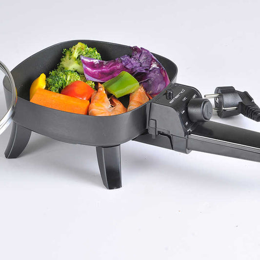 Non Stick Electric Skillet and Cooking Pot Mini Electric Skillet Cooker Multifunction Rice Cooker Noodle-海智集-