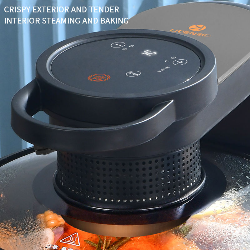 HouseholdAir FryerNon-stick Cooking Surface 120-240 V 1400W Digital Air Fryer With 5L Large Capacity and 8 Cooking Functions-海智集-