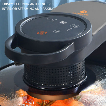 HouseholdAir FryerNon-stick Cooking Surface 120-240 V 1400W Digital Air Fryer With 5L Large Capacity and 8 Cooking Functions-海智集-