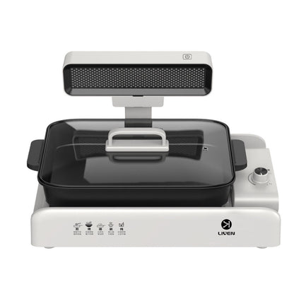 Smokeless barbecue grill Square Stainless Steel Upper with three pots Smoke Exhaust Smokeless Barbecue Grill-海智集-