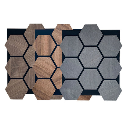 Ultra Thick Hexagon Acoustic Panels Professional Soundproofing Wood Wall Decor for Office Apartment-海智集-