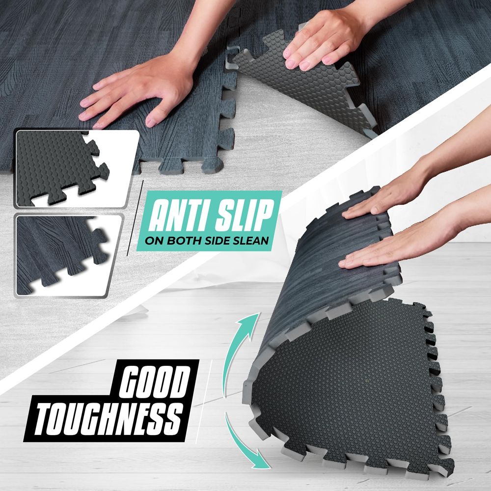 Free Sample Anti Fatigue Foam Floor Tiles Border Design Mats for Home Office Flooring-海智集-