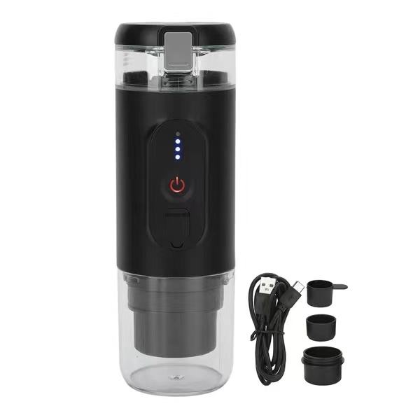 Electric Travel Espresso Machine Portable self heating American Coffee latte Maker Compatible with Coffee powder and Capsules-海智集-