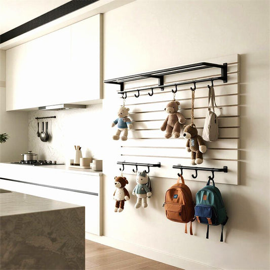 OEM Custom Interior Wood Slat Wall Storage Panels Waterproof WPC Garage Tool Storage Panel for School Made Durable