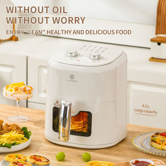 Multi function home and restaurant compact touch screen display air fryers oil-free light eating electric air fryer-海智集-