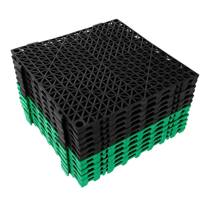 Eco Friendly Interlocking Modular Flooring Tile Lightweight PP Suspended Floor Anti Slip Plastic Flooring for Sports-海智集-