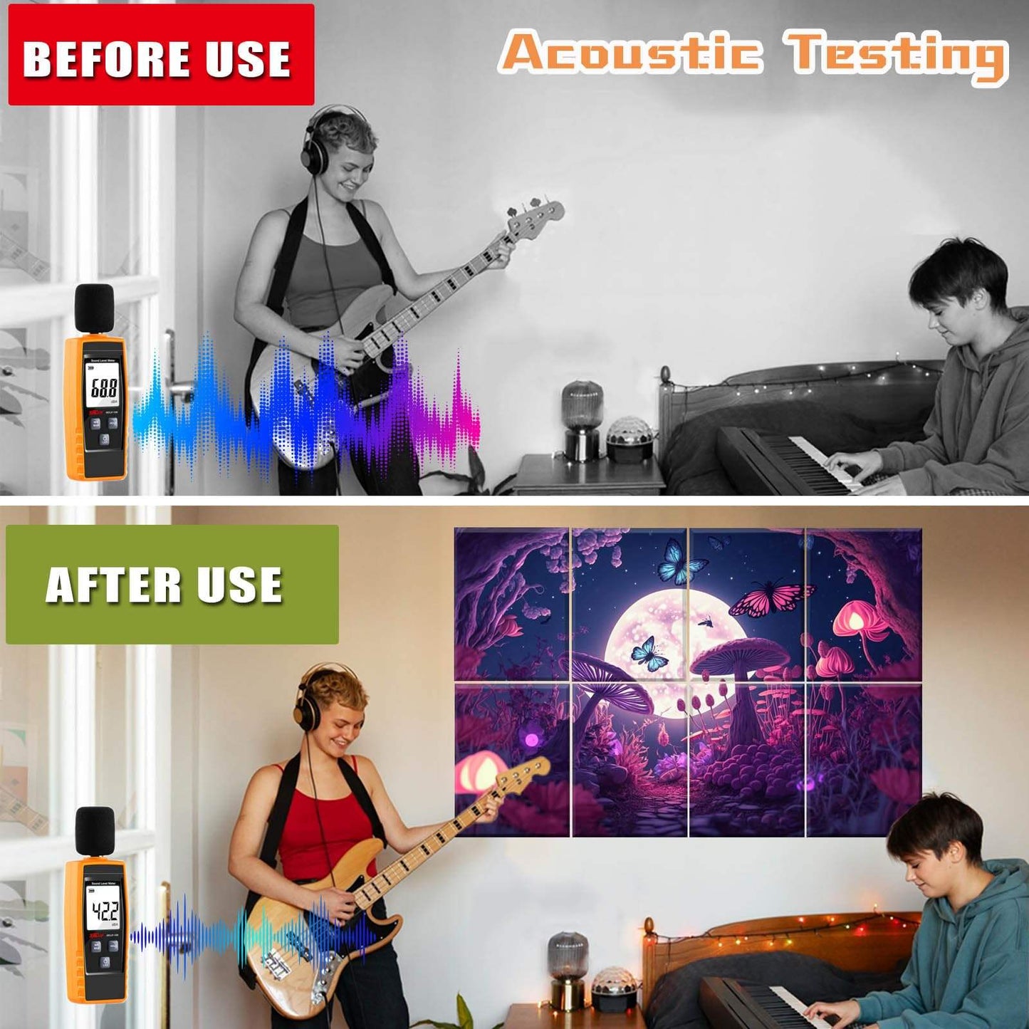 DIY Art Acoustic Panels Sound Absorbing Panels Sound Absorbing Wall for Home Studio-海智集-