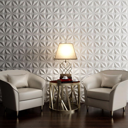 Decorative Non Toxic 3D PVC Wall Panel Textured Surface for Apartment Renovation-海智集-