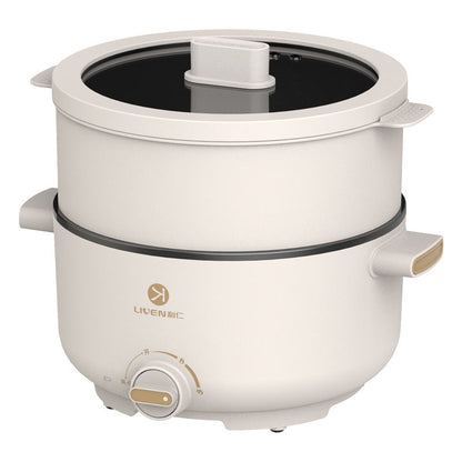 Multifunctional cooking pot for steaming and boiling covering various cooking methods like hot pot cooking braising frying-海智集-