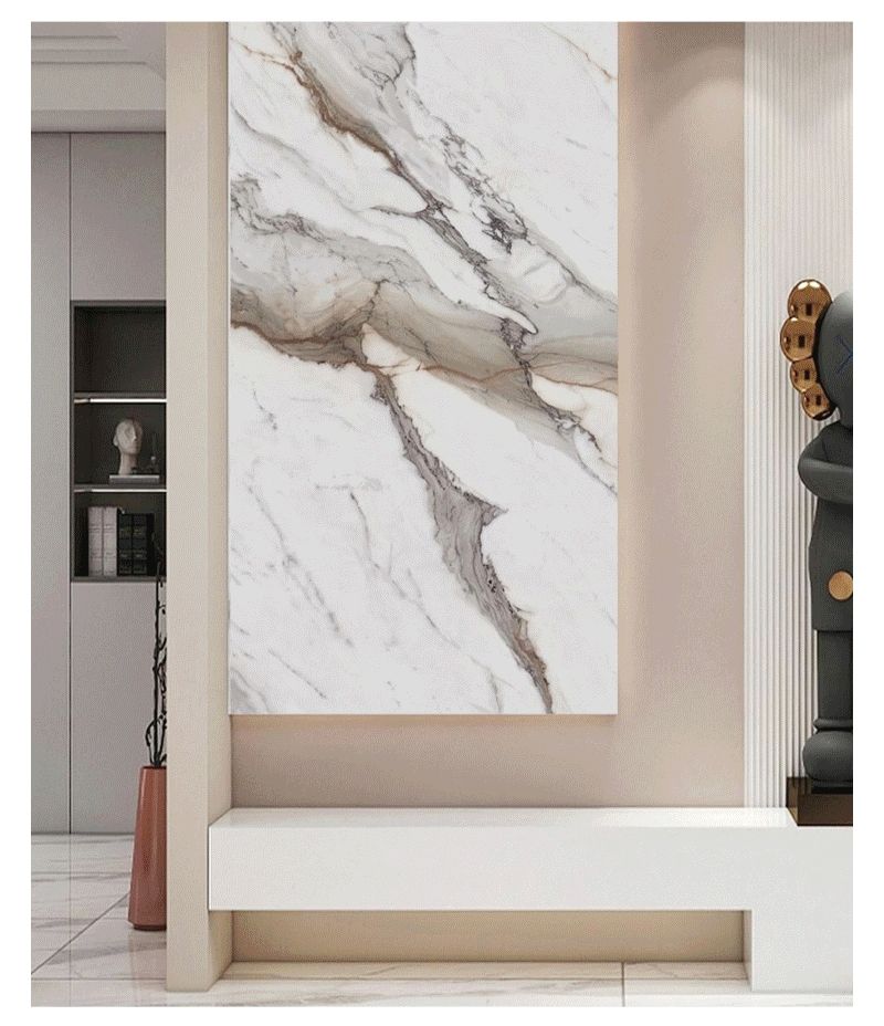 Hot Sale Modern PVC Marble Sheet Wall Panel High Gloss Waterproof Indoor Decor UV Board for Moisture-Proof Apartments-海智集-