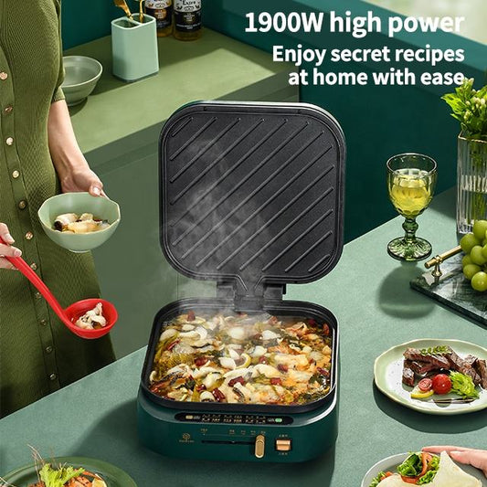 household multi function cookware set frying pan electric cooking pot non-stick electric hot pot-海智集-