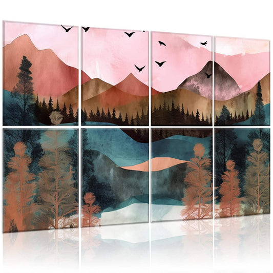 Modern Self Adhesive Wall Panels Polyester Printed Decorative Art Acoustic Panels Bedroom Living Room-海智集-