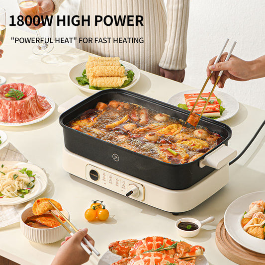 Electric Cooker Multi-Function Household Intelligent Split Electric Pot Cooker 110V 220V Dormitory Electric Hot Pot-海智集-